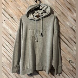 Juicy Couture Sport Gray Hoodie Strings Faded Athleisure Wear Lightweight